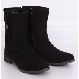 Stivali neri piatti da donna neri 99-133 Black nero 2