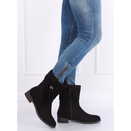 Stivali neri piatti da donna neri 99-133 Black nero 1