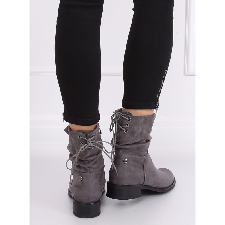 Stivaletti bassi da donna grigi B-09 Grey grigio 2