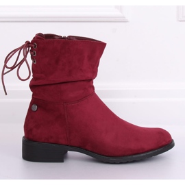 Stivaletti bassi bordeaux da donna B-09 Wine rosso 1