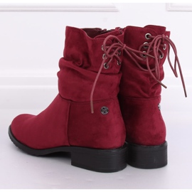Stivaletti bassi bordeaux da donna B-09 Wine rosso 2