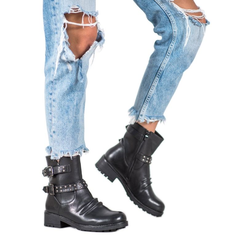 J. Star Stivali da roccia alla moda nero 2