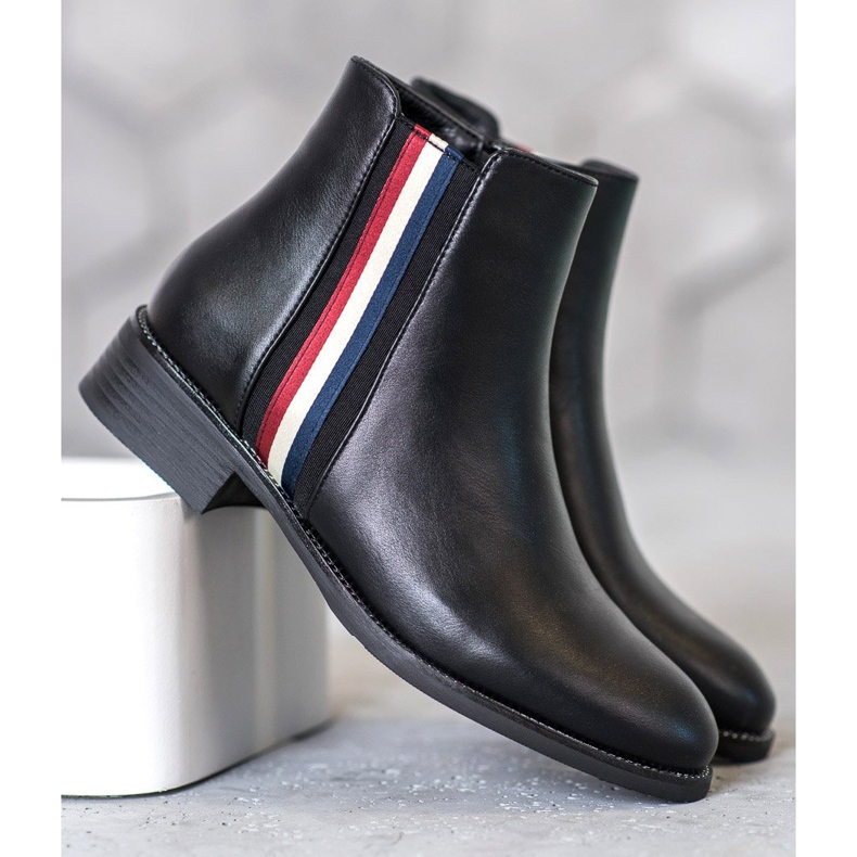 Filippo Stivali con cintura decorativa nero 1