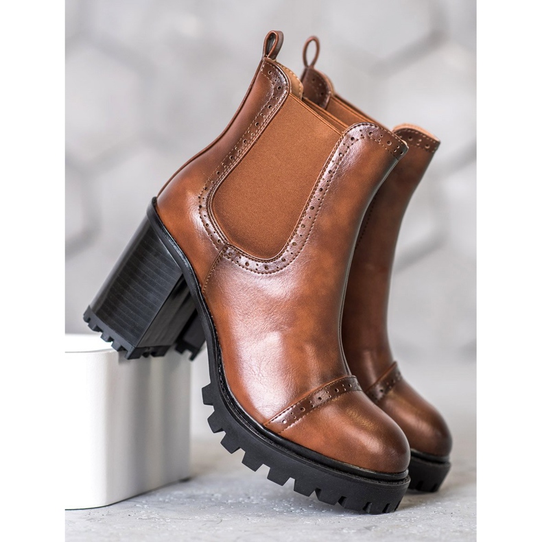 Seastar Stivali slip-on sulla piattaforma marrone 1