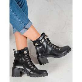 Seastar Stivali stringati alla moda nero 2