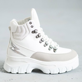 Seastar Stivaletti alla moda con lacci bianco 2