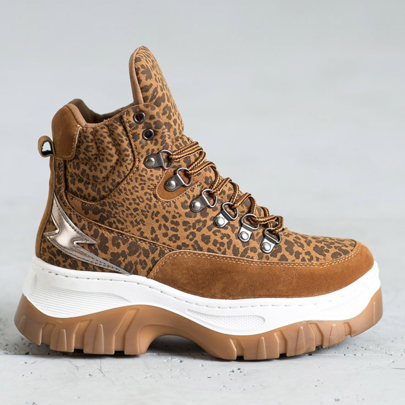 Seastar Stivaletti alla moda con lacci marrone 2