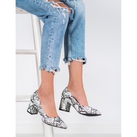 Seastar Décolleté con stampa serpente bianco grigio multicolore 1
