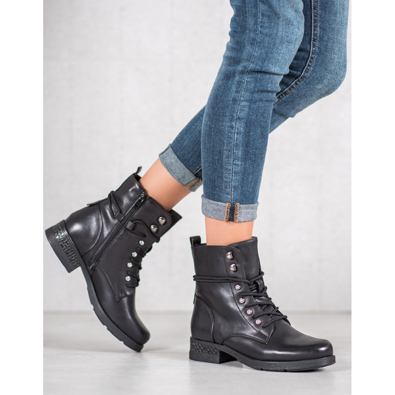 SHELOVET Stivali in ecopelle nero 2