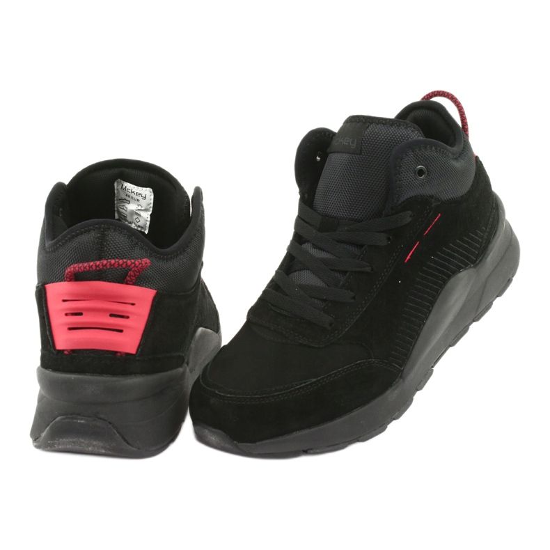 McKey High Men's Sports Scarpe Black Suede 1068 nero 4