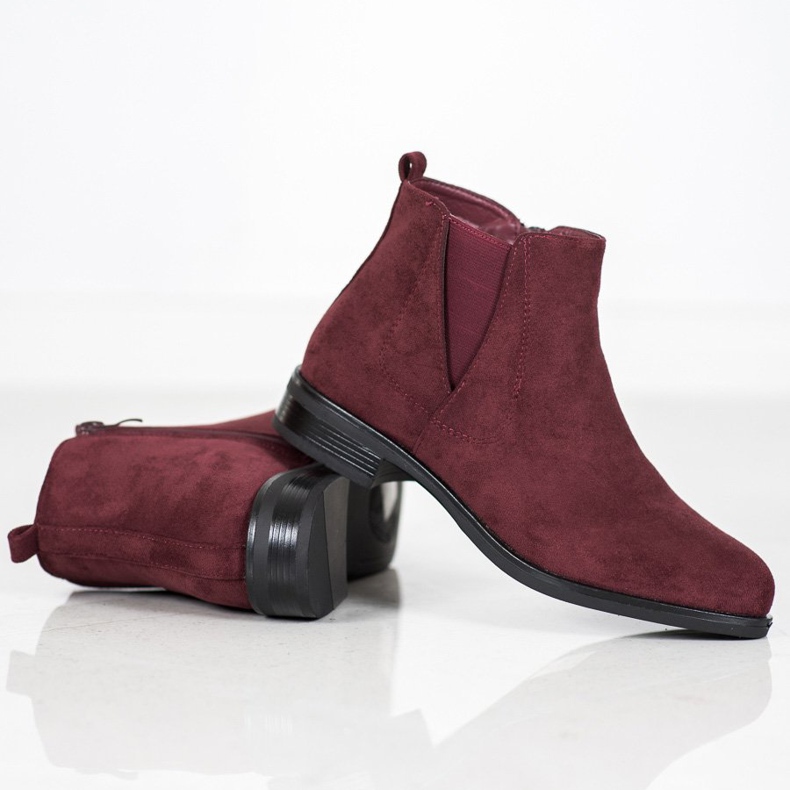 Ideal Shoes Stivali slip-on rosso 1