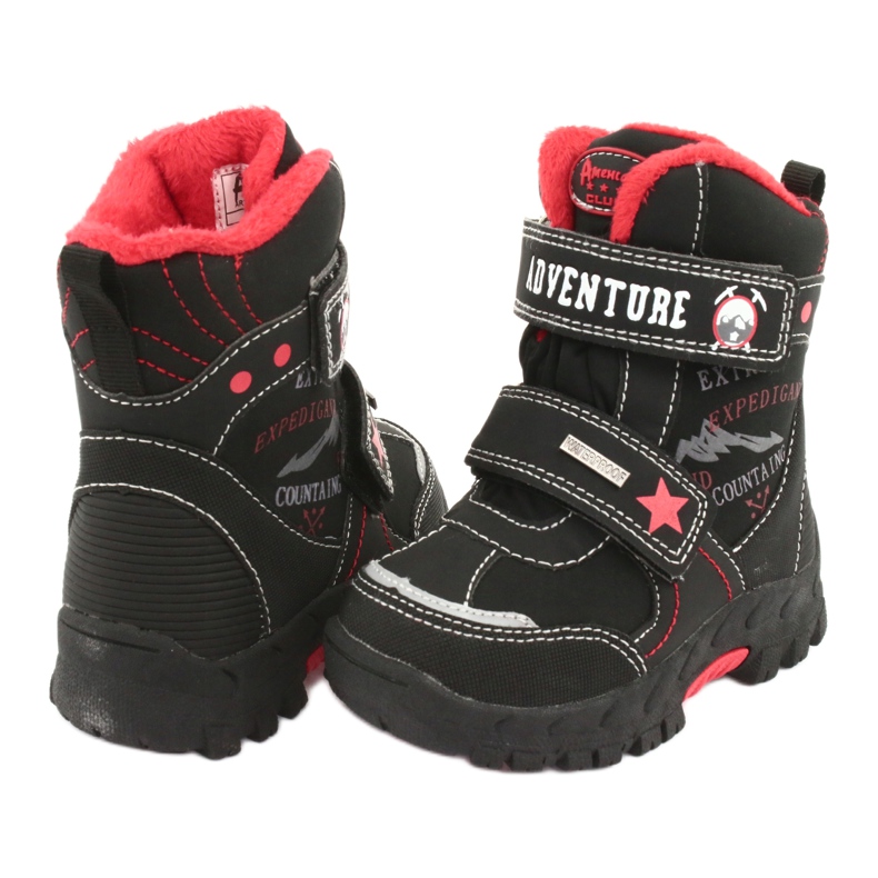 American Club Stivali americani con membrana RL35 nera nero rosso 3