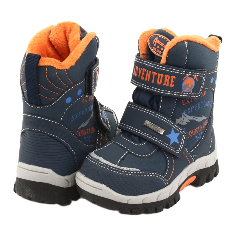 American Club Stivali americani con membrana RL35 blu navy arancia 3