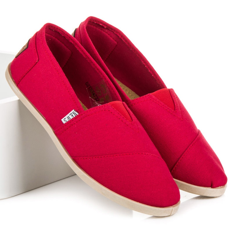 Sneakers slip-on rosse rosso 1