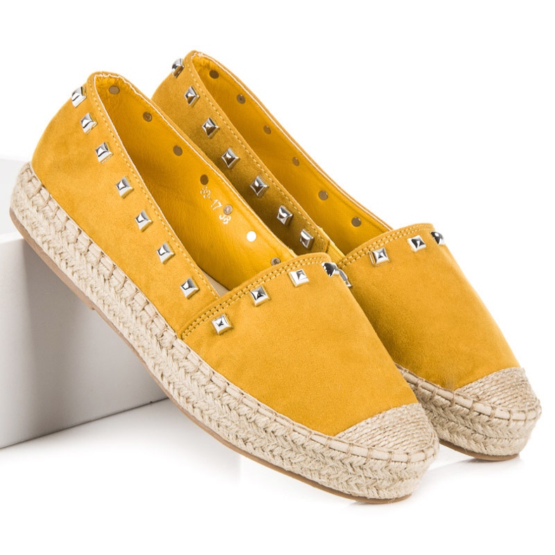 Nio Nio Espadrillas gialle con borchie giallo 2