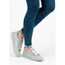 Sneakers Grigie Con Un Nastro grigio 2