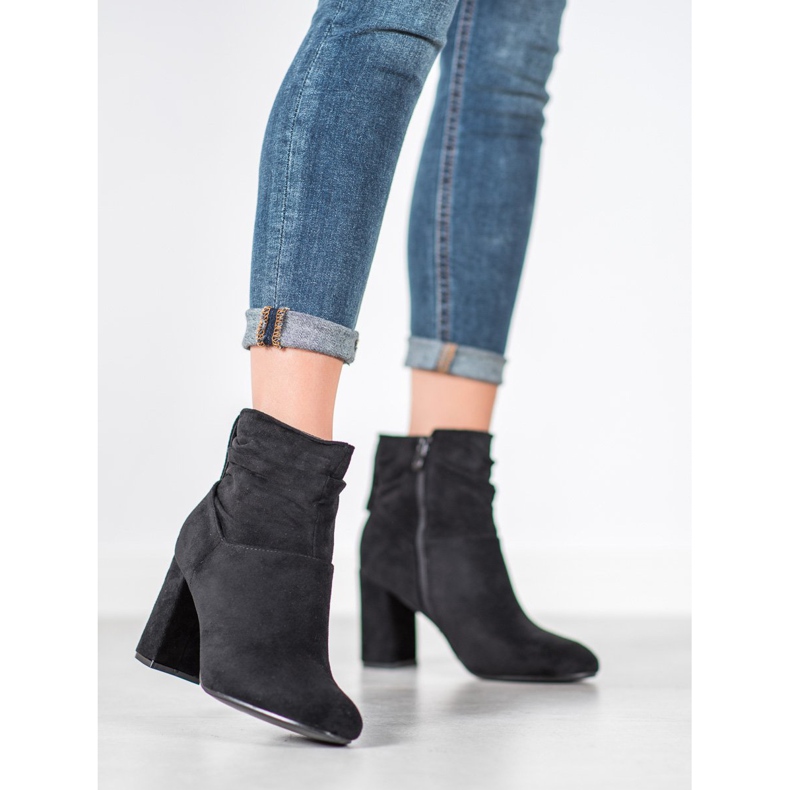 SHELOVET Stivali classici con tacco alto nero 2