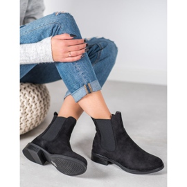 SDS Stivaletti Chelsea in pelle scamosciata nero 1