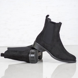 SDS Stivaletti Chelsea in pelle scamosciata nero 2