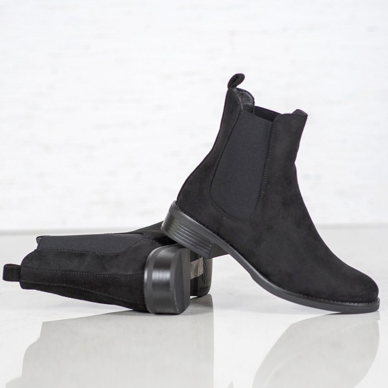 SDS Stivaletti Chelsea in pelle scamosciata nero 2