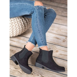 SDS Stivaletti Chelsea con cristalli nero 1
