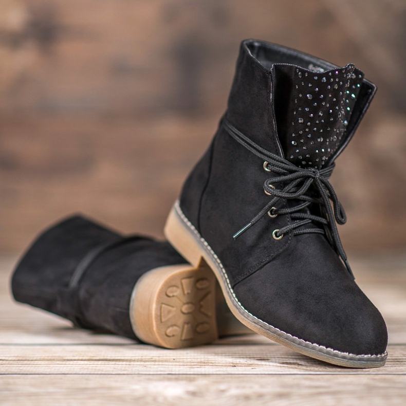 Stivali Con Cristalli nero 1