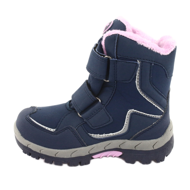 Stivali American Club con membrana HL28 farfalle blu navy rosa 2