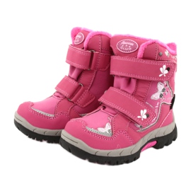 Stivali American Club con membrana HL28 farfalle rosa bianco nero 3