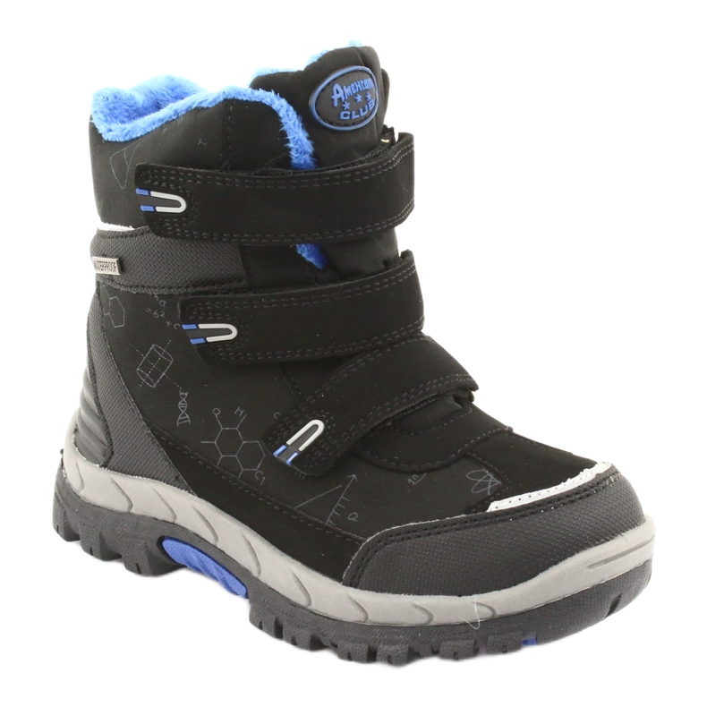 Stivali softshell neri American Club HL20 con membrana nero blu 1
