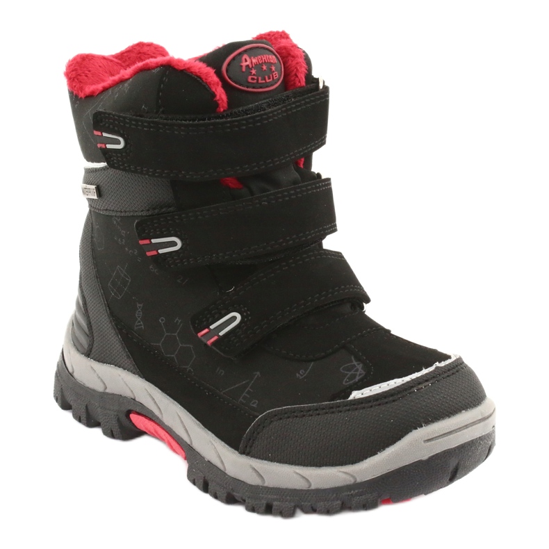 Stivali softshell neri American Club HL20 con membrana nero rosso 1