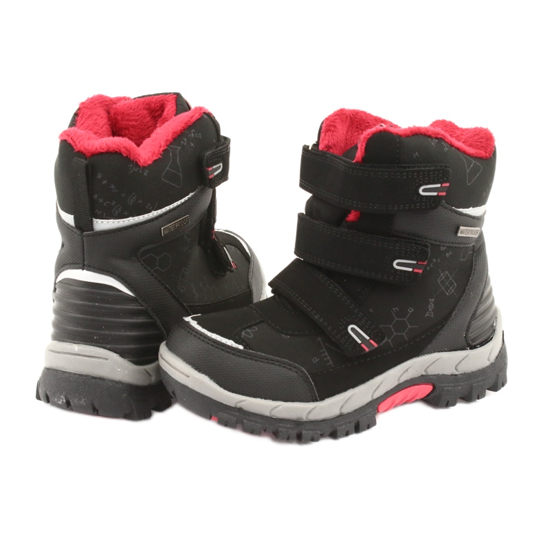 Stivali softshell neri American Club HL20 con membrana nero rosso 4