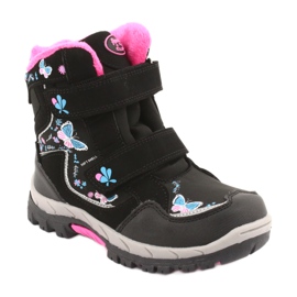 Stivali American Club con membrana HL27 farfalle nere nero blu rosa 1