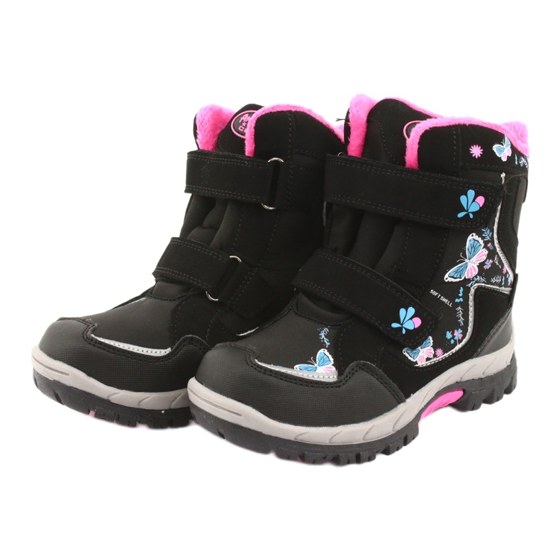 Stivali American Club con membrana HL27 farfalle nere nero blu rosa 3