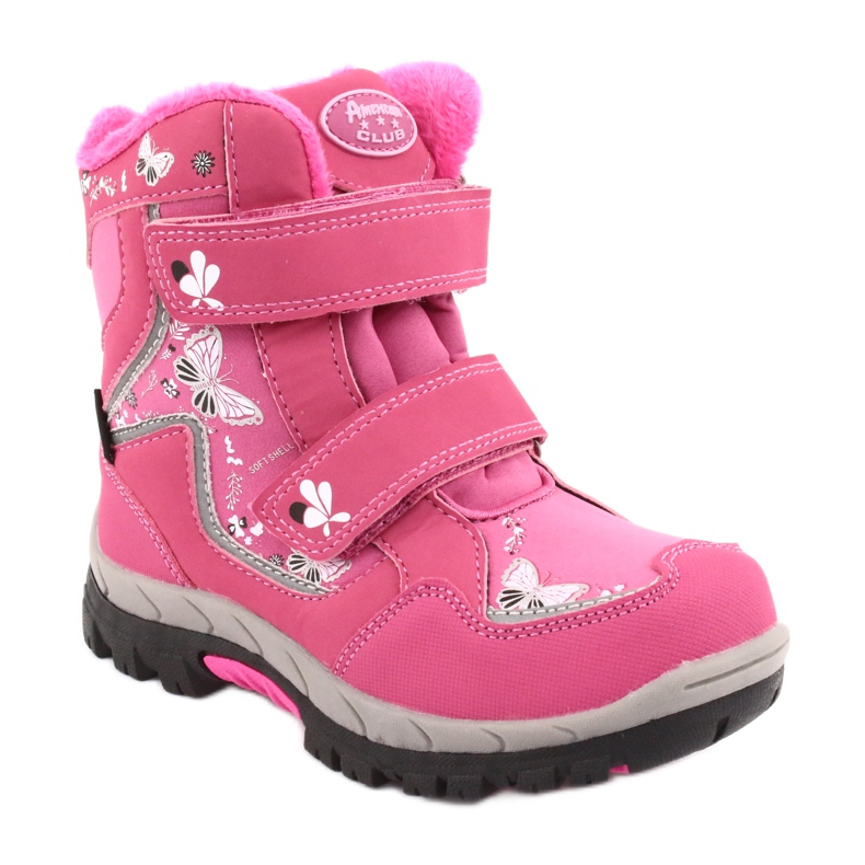 Stivali American Club con membrana HL27 farfalle rosa bianco nero 1