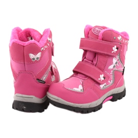 Stivali American Club con membrana HL27 farfalle rosa bianco nero 4