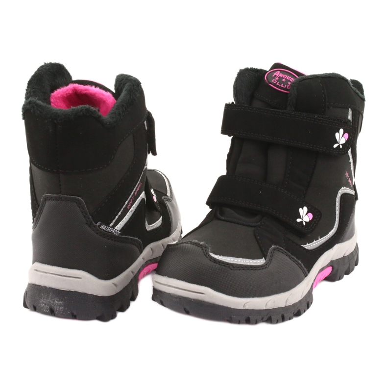 American Club Stivali a membrana americani HL26 nero rosa grigio 4