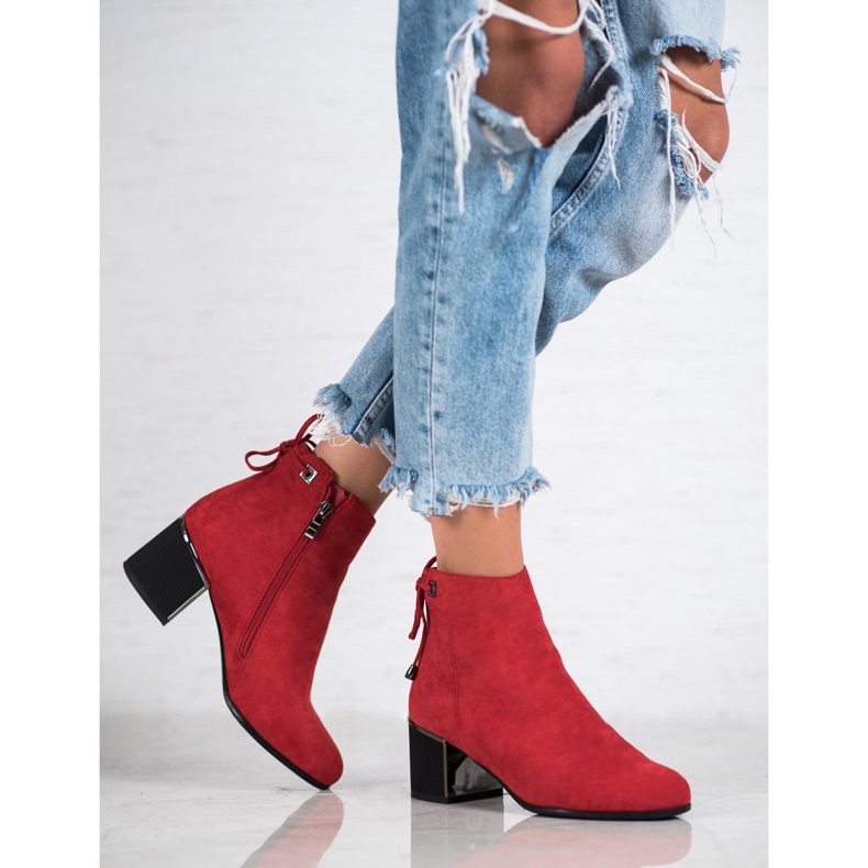Goodin Stivali in camoscio rosso 1