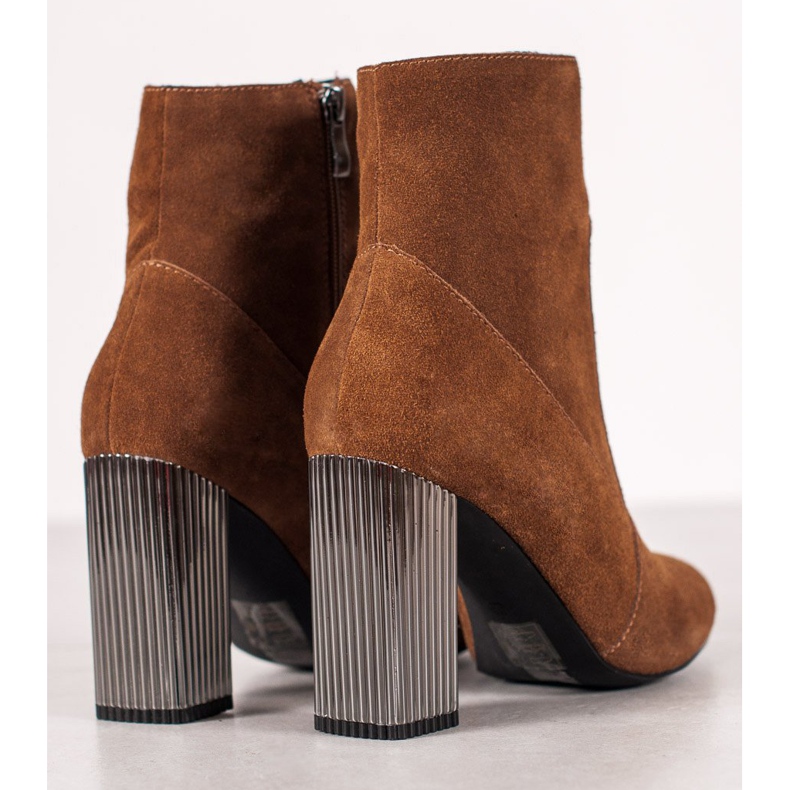 Goodin Stivali di pelle sexy marrone 1