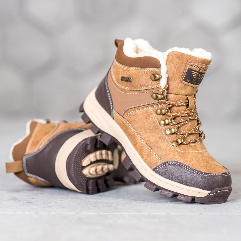 Arrigo Bello Stivali invernali stringati marrone 2