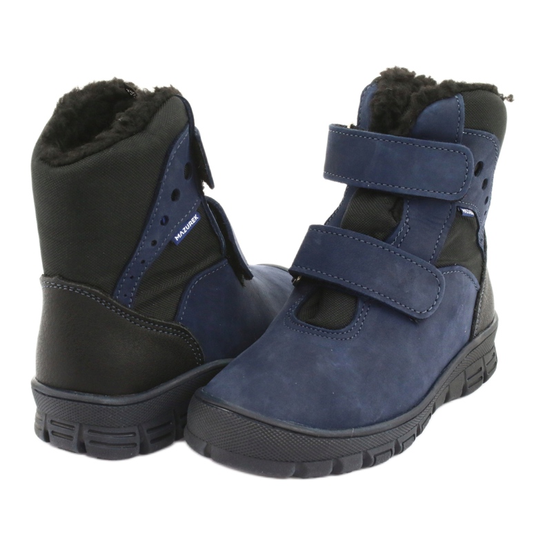 Mazurek Stivali in pelle con membrana 1351 blu navy/membrana nera 3
