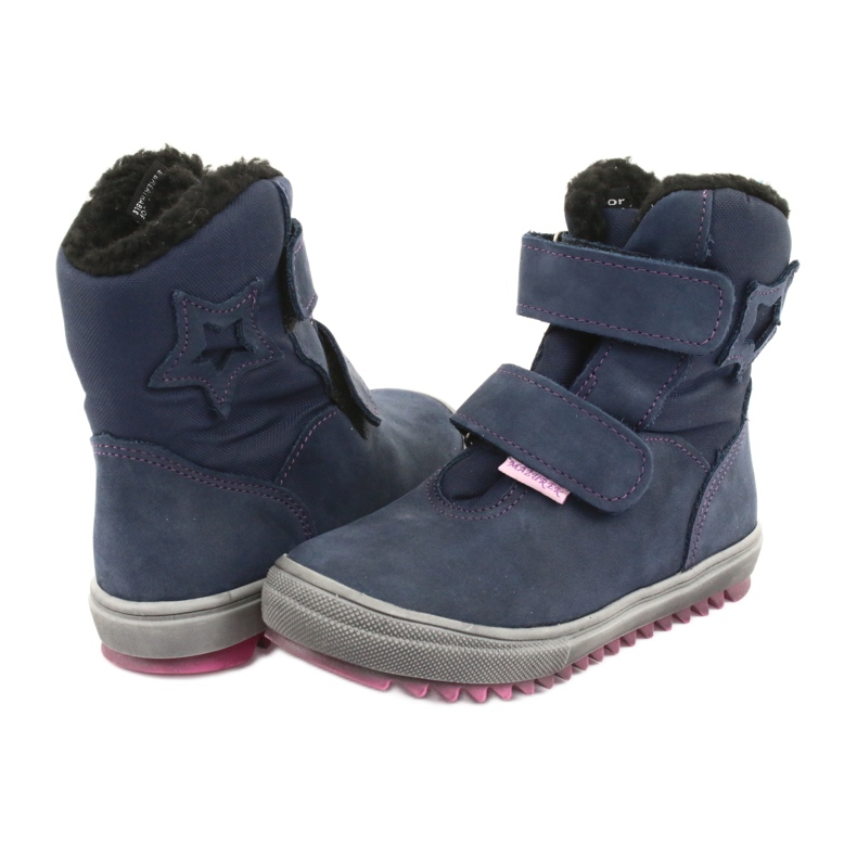 Stivali stivali con membrana blu navy Mazurek 1352 rosa 3