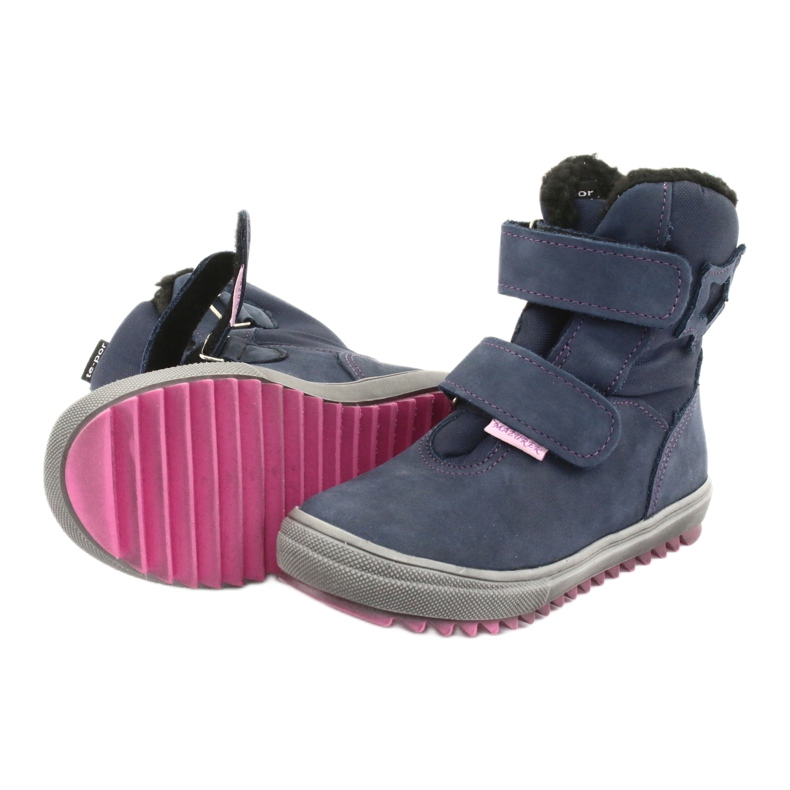 Stivali stivali con membrana blu navy Mazurek 1353 rosa 5