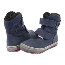 Stivali stivali con membrana blu navy Mazurek 1353 rosa 3
