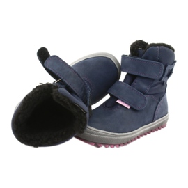 Stivali stivali con membrana blu navy Mazurek 1353 rosa 4
