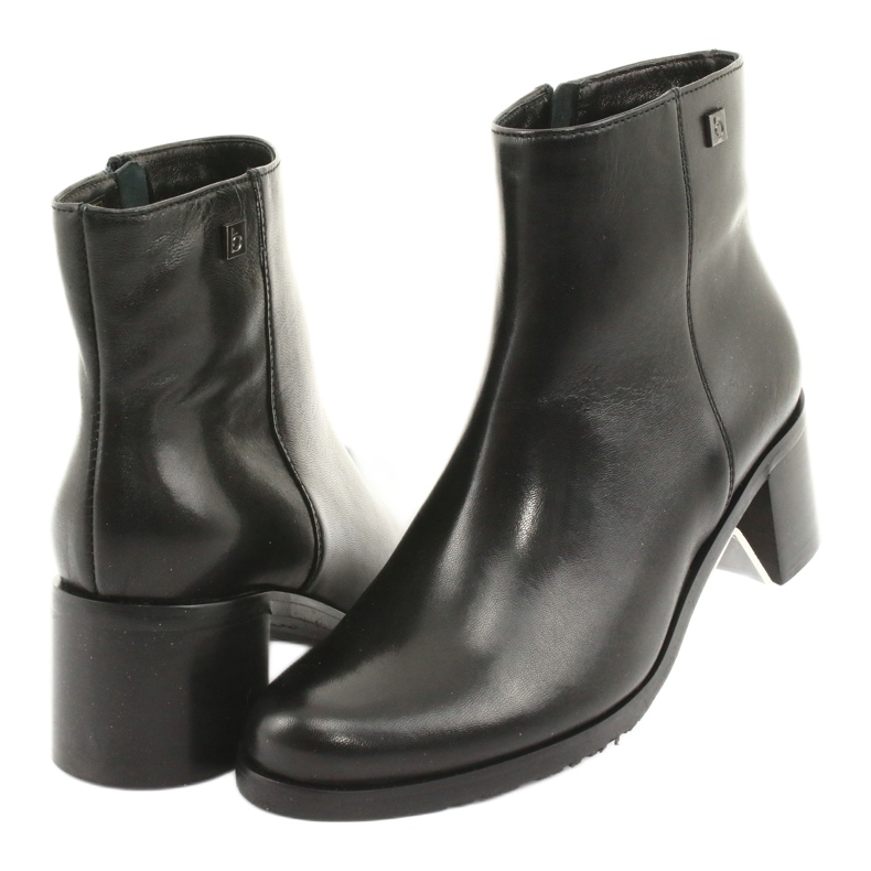 Arka Tacchi alti isolati in pelle femminile 7387 nero 4