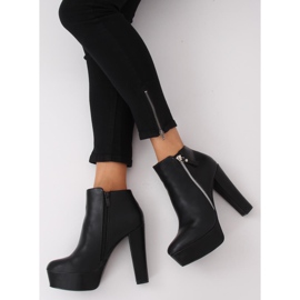 Nero KK28P Stivali con plateau neri 2