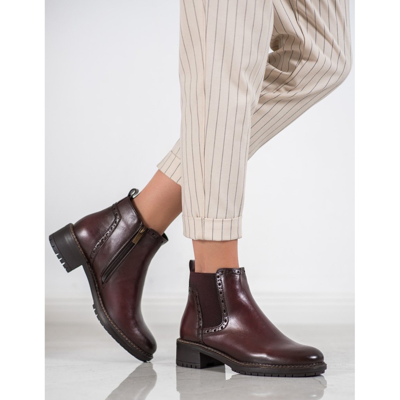 Filippo Stivali bordeaux con ecopelle rosso 1