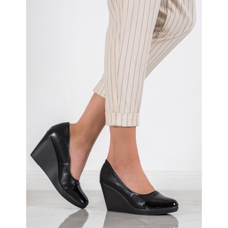 J. Star Pompe con zeppa nero 1