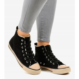 Sneakers nere isolate T-040 nero 2