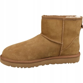 Scarpe Ugg Classic Mini Ugg Logo in gomma W 1108231-CHE marrone 1